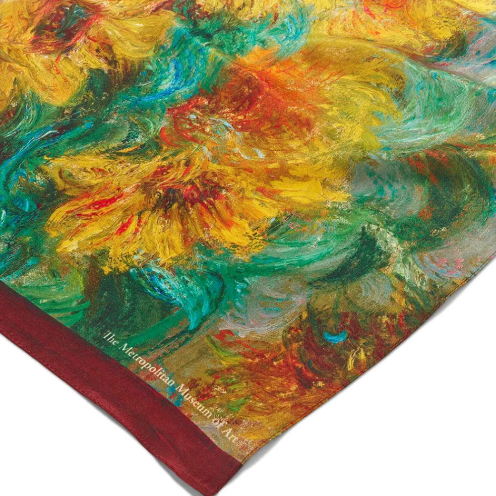 Monet Sunflowers Oblong Silk Scarf*The Met Store Sale