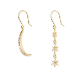 Moon and Stars Drop Earrings*The Met Store Clearance