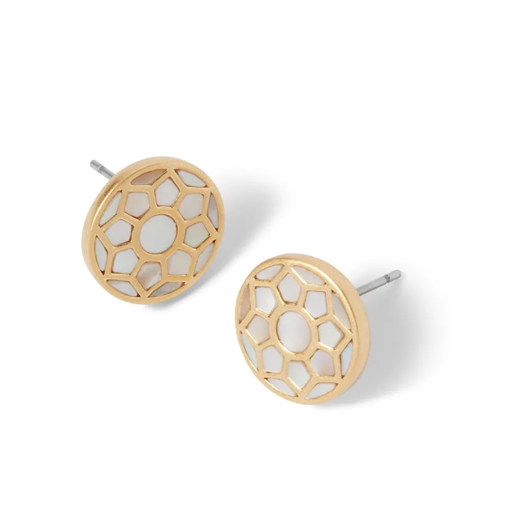 Mother-of-Pearl Mosaic Stud Earrings*The Met Store Clearance