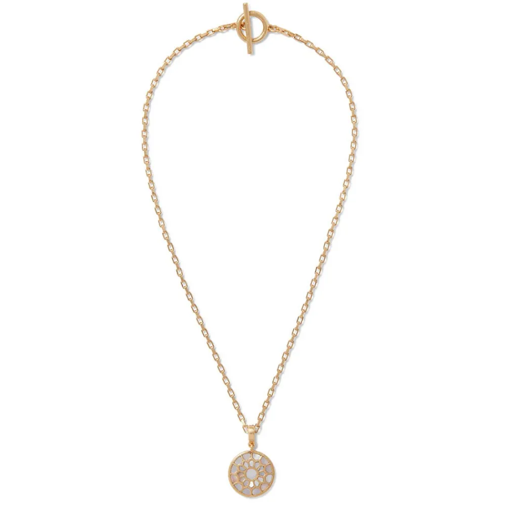 Mother-of-Pearl Mosaic T-Bar Pendant Necklace*The Met Store Best