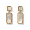 Mother-of-Pearl Tile Double-Drop Earrings*The Met Store Fashion