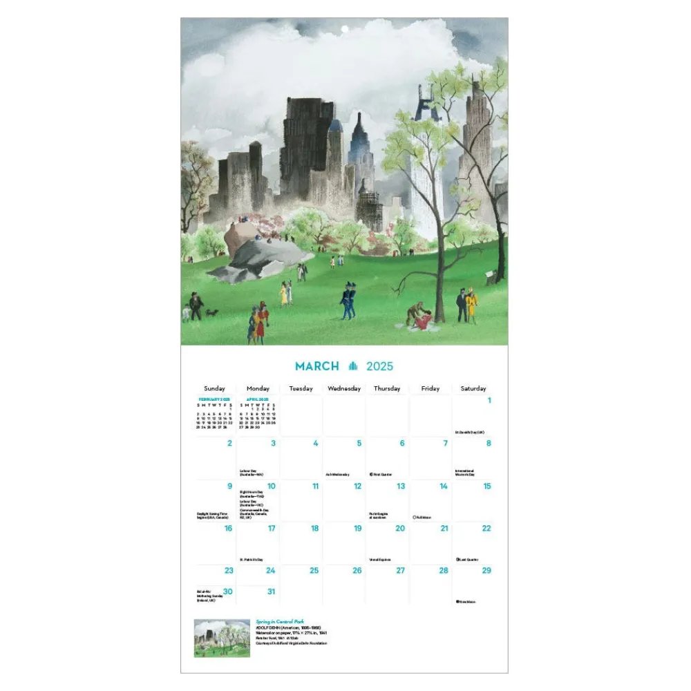 New York in Art Mini Wall Calendar 2025*The Met Store Clearance