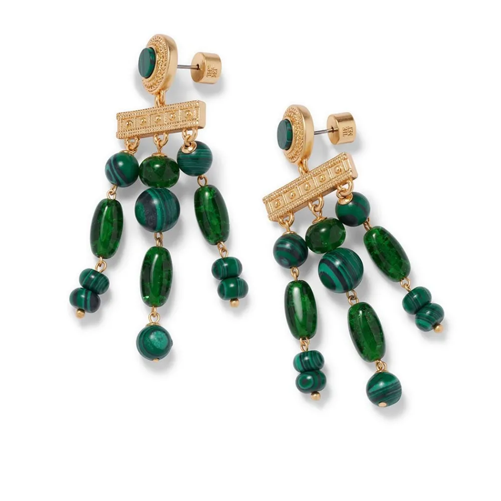 Roman Malachite Chandelier Earrings*The Met Store Online