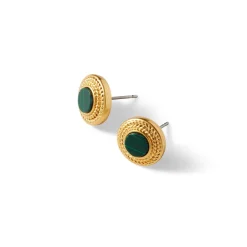 Roman Malachite Stud Earrings*The Met Store Hot