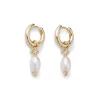 Royal Tudor Small Hoop Earrings with Pearls*The Met Store Fashion