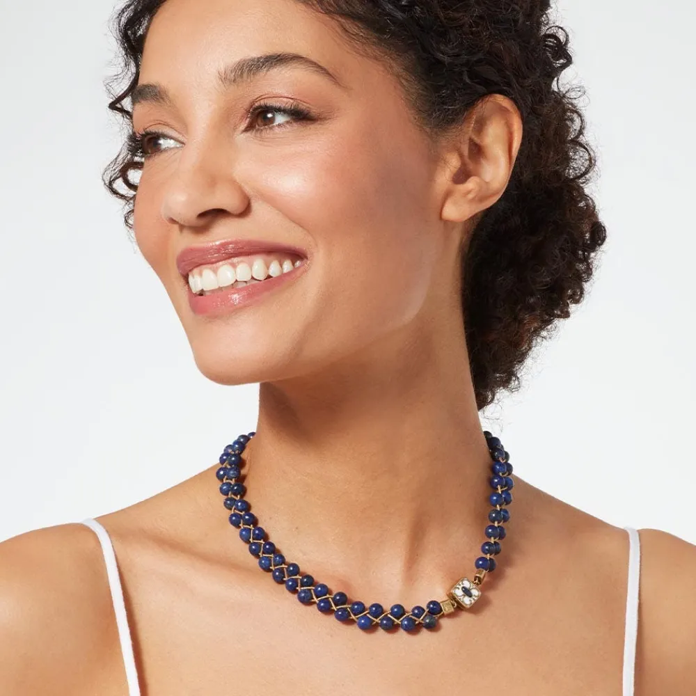 Spanish Baldric Lapis Braided Necklace*The Met Store Shop