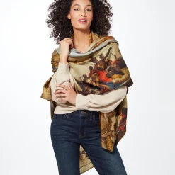 Tiepolo Allegory of the Planets and Continents Oversize Unisex Oblong Silk Scarf*The Met Store Fashion