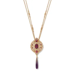Turkish Amethyst Long Pendant Necklace*The Met Store Cheap