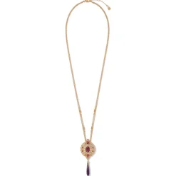 Turkish Amethyst Long Pendant Necklace and Statement Earrings Set*The Met Store Flash Sale