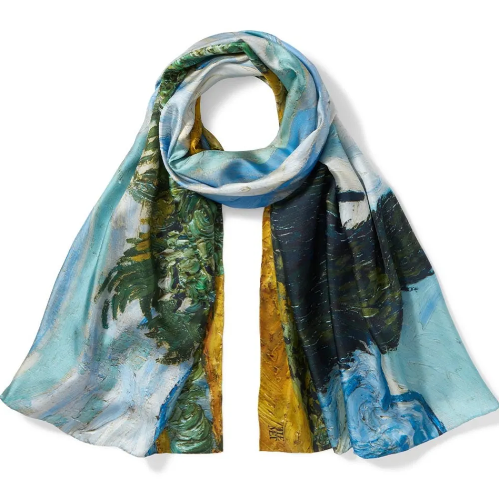 Van Gogh Wheat Field with Cypresses Oversize Oblong Silk Scarf*The Met Store Online