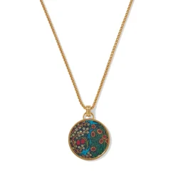 William Morris Blackthorn Enamel Pendant Necklace*The Met Store Shop