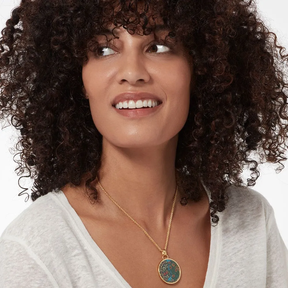 William Morris Blackthorn Enamel Pendant Necklace*The Met Store Shop