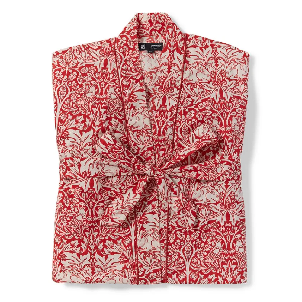 William Morris Brother Rabbit Unisex Cotton Robe*The Met Store New